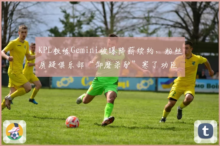KPL教练Gemini被曝降薪续约，粉丝质疑俱乐部“卸磨杀驴”寒了功臣心